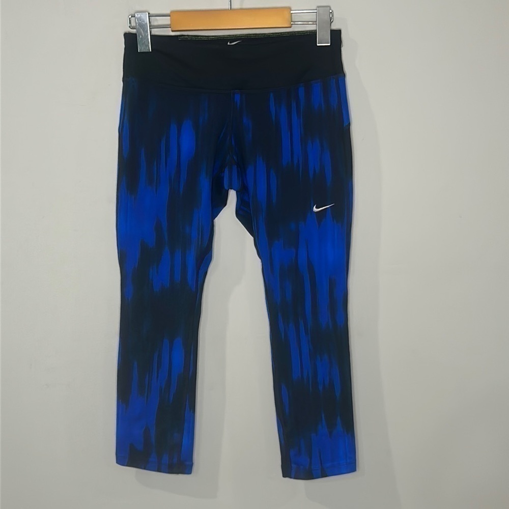 Nike Running Dri-Fit Capri Blue & Black Woman XS